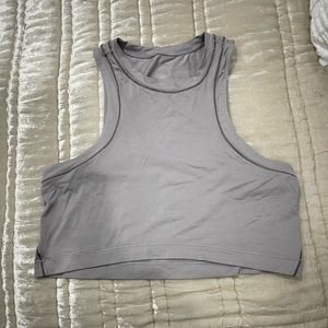 Womens lululemon crop tank grey size 6